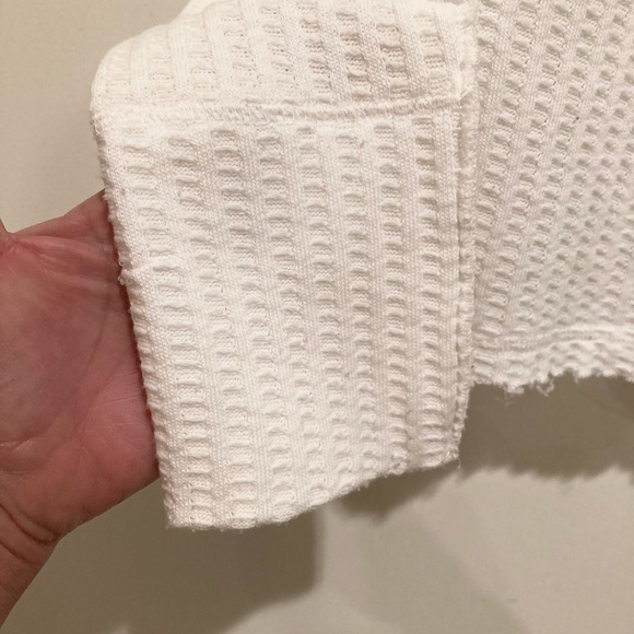 We the Free Wildcat Cowl Neck Thermal Sweater Pullover, Size M, Ivory - Picture 7 of 15